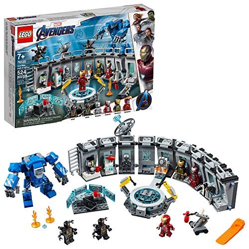 LEGO® Marvel Avengers Iron Man Hall of Armor 76125 Building Kit Marvel Tony Stark Iron Man Suit Action Figures (524 Pieces)